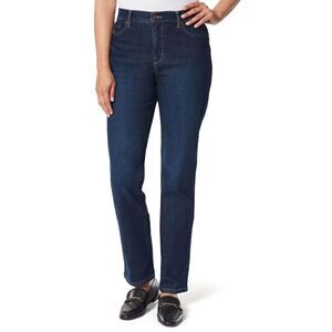 Gloria Vanderbilt Womens Petite Amanda Straight-Leg Jeans Denim Madison Size 8PS